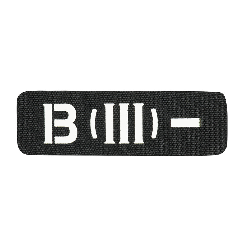 M-Tac нашивка група крові B (III) - наскрізна Laser Cut 25х80 Black M-Tac нашивка група крові B (III) - наскрізна Laser Cut 25х80 Black