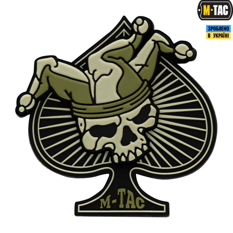 M-Tac нашивка Ace of Spades 3D ПВХ чорний/олива