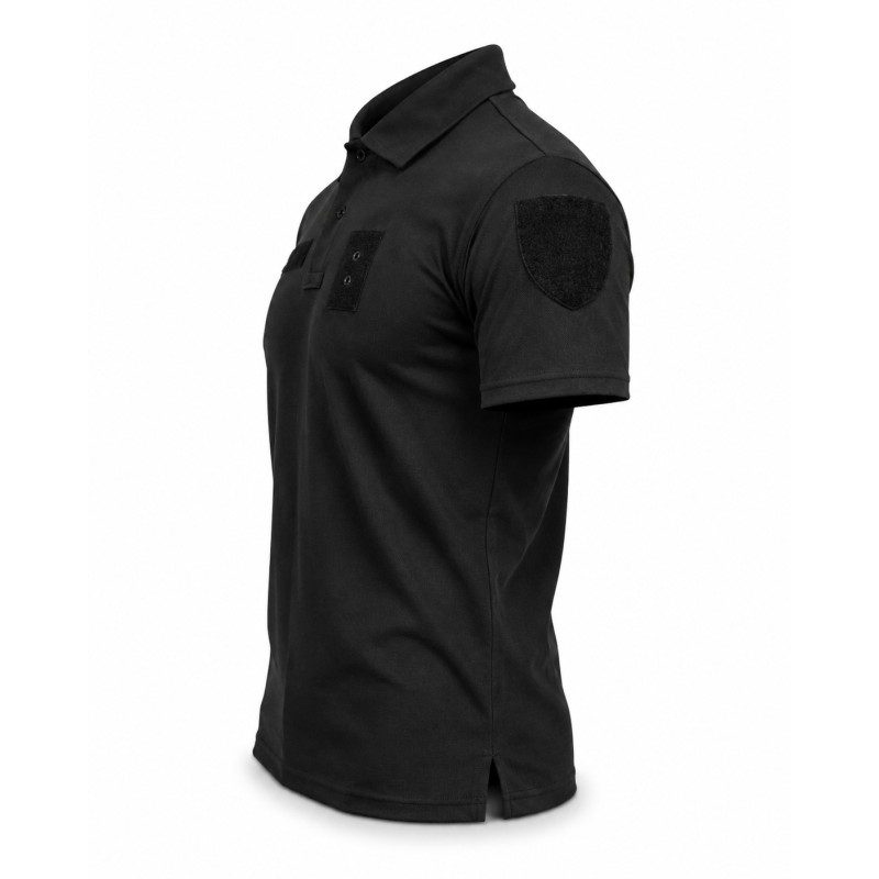 Футболка поло з липучками Vik-Tailor CoolPASS, Black, 48