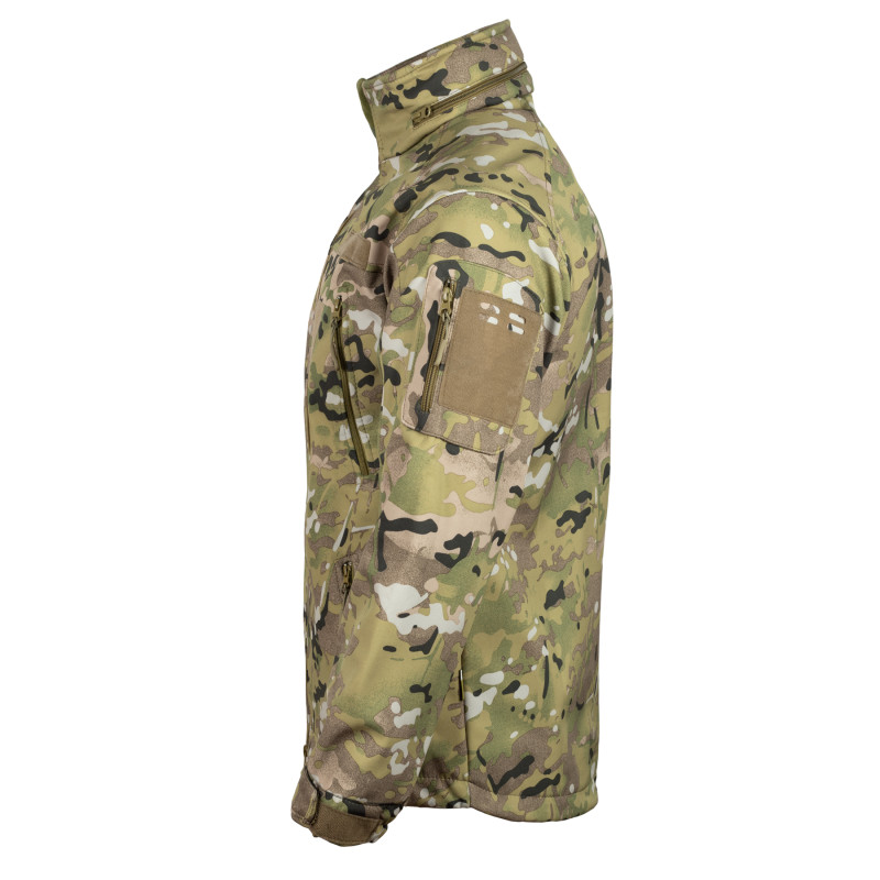 Куртка з липучками для шевронів Vik-Tailor SoftShell, MultiCam