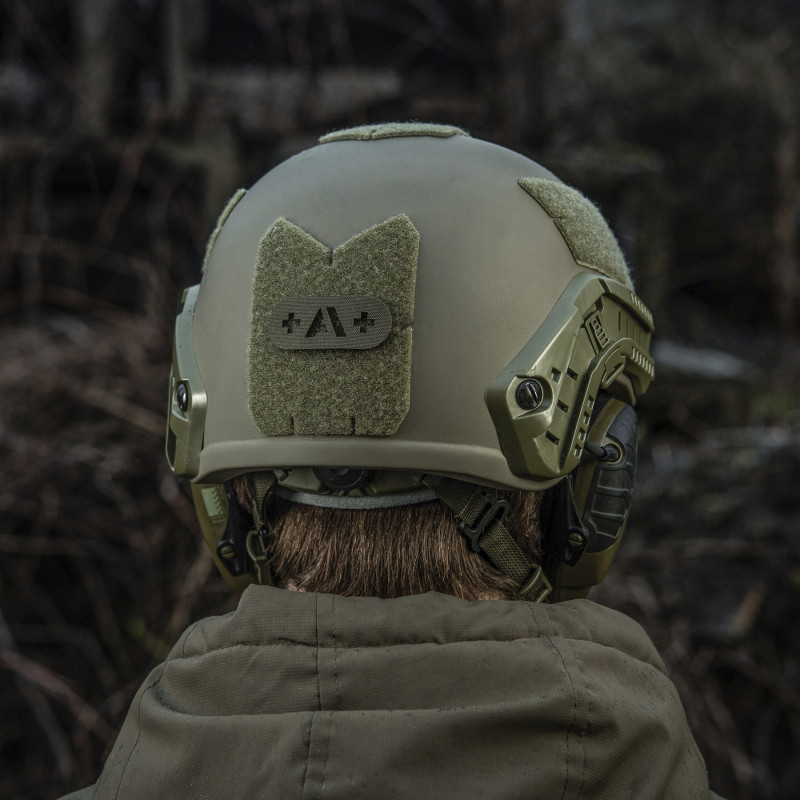 M-Tac нашивка група крові +A+ наскрізна Laser Cut Ranger Green