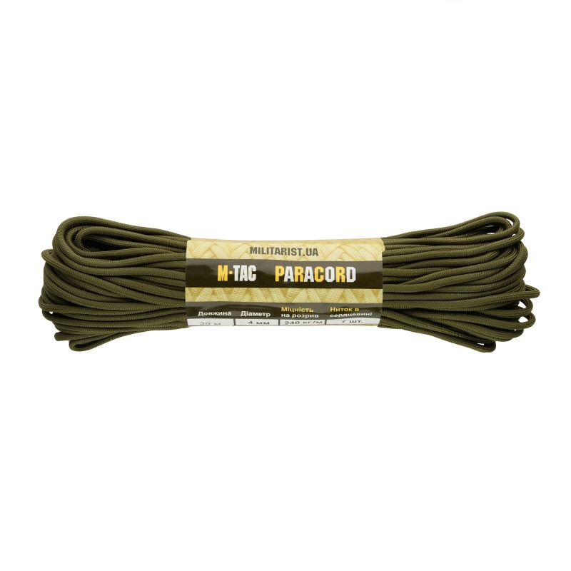 M-Tac паракорд 550 type III Army Green 30м M-Tac паракорд 550 type III Army Green 30м