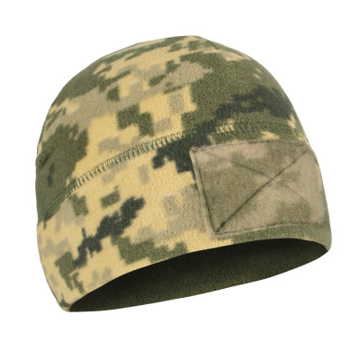 Шапка флісова Vik-Tailor з липучками Velcro MM-14 (піксель ЗСУ), Піксель