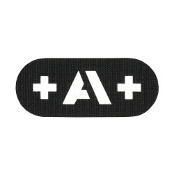 M-Tac нашивка група крові +A+ наскрізна Laser Cut Black