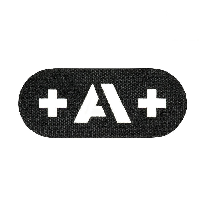 M-Tac нашивка група крові +A+ наскрізна Laser Cut Black