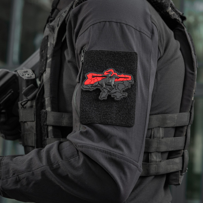 M-Tac нашивка Козацька Україна 3D PVC Red/Black M-Tac нашивка Козацька Україна 3D PVC Red/Black