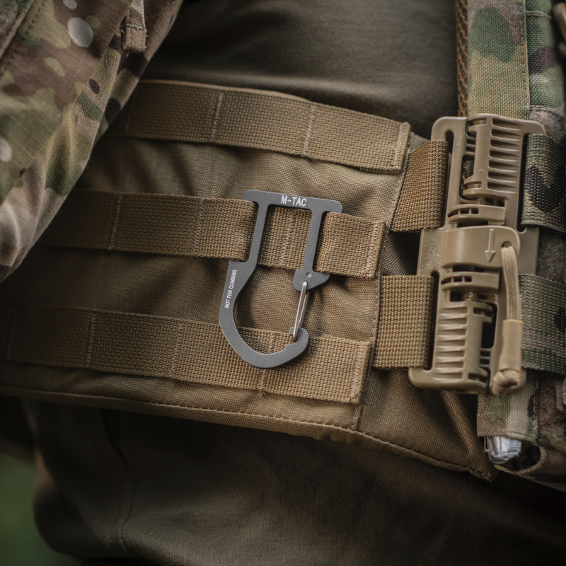 M-Tac карабін алюмінівий на спорядження Dark Grey M-Tac карабін алюмінівий на спорядження Dark Grey