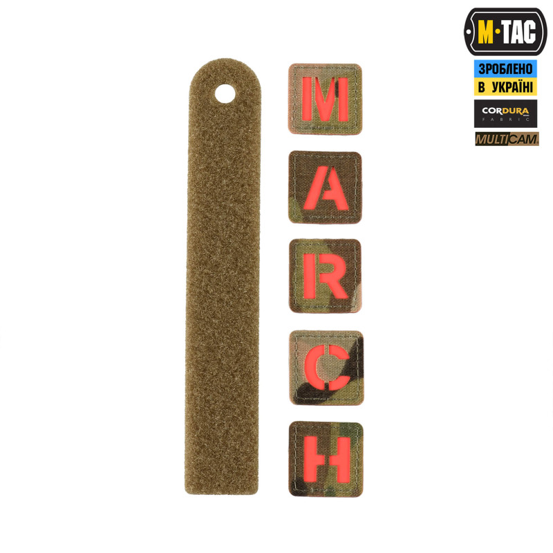 M-Tac нашивка MARCH Multicam/Red/GID