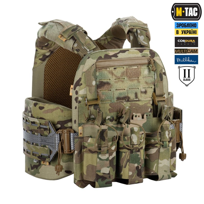 M-Tac плитоноска Cuirass Tiger Elite 2 клас захисту (розмір плити M) Multicam