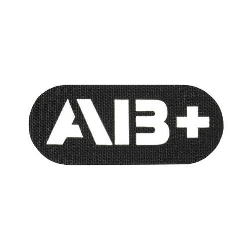 M-Tac нашивка група крові AB+ наскрізна Laser Cut Black — фото 1
