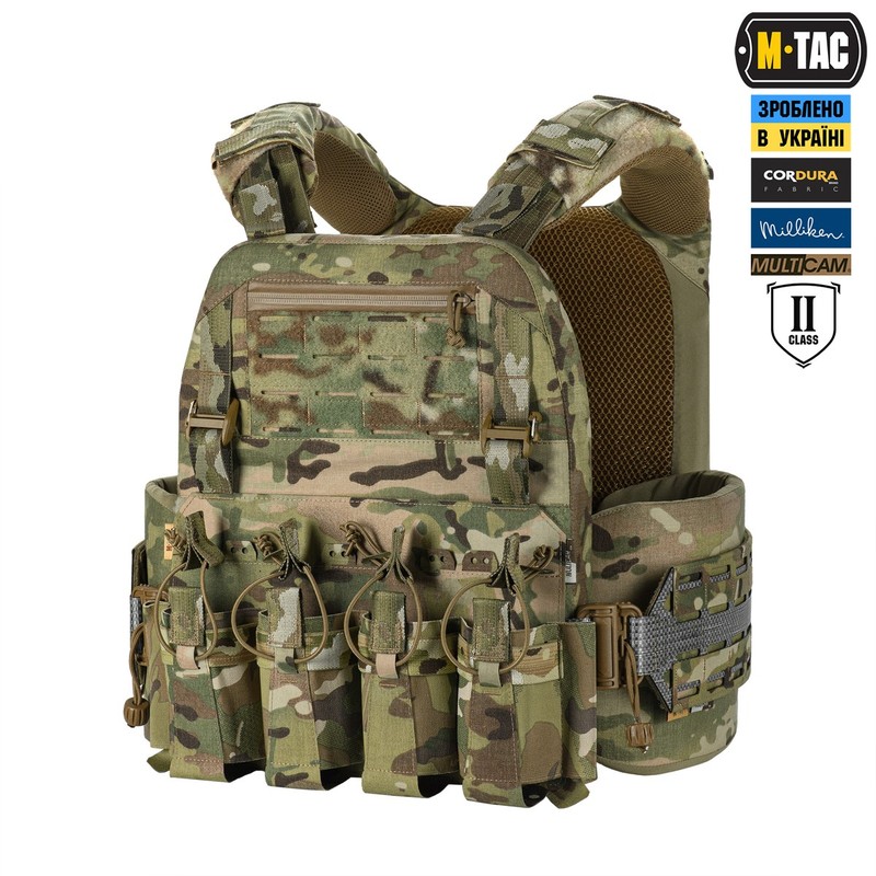M-Tac плитоноска Cuirass Tiger Elite 2 клас захисту (розмір плити XL) Multicam M-Tac плитоноска Cuirass Tiger Elite 2 клас захисту (розмір плити XL) Multicam