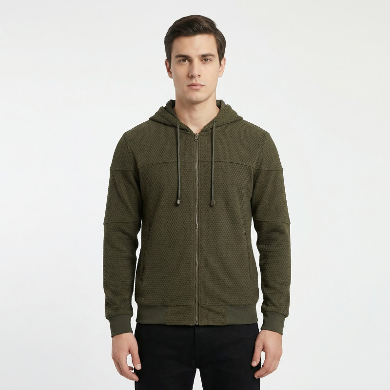 Флісова кофта Vik-Tailor Alfa Jacquard, Olive