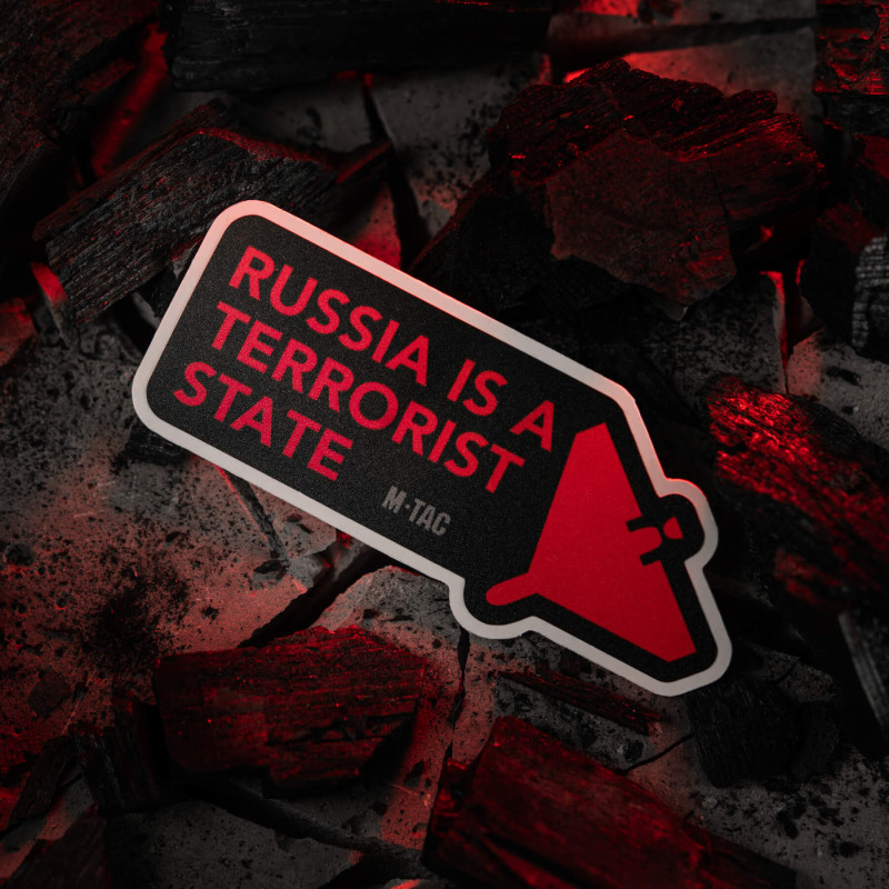 M-Tac наклейка russia is a terrorist state Small Black M-Tac наклейка russia is a terrorist state Small Black