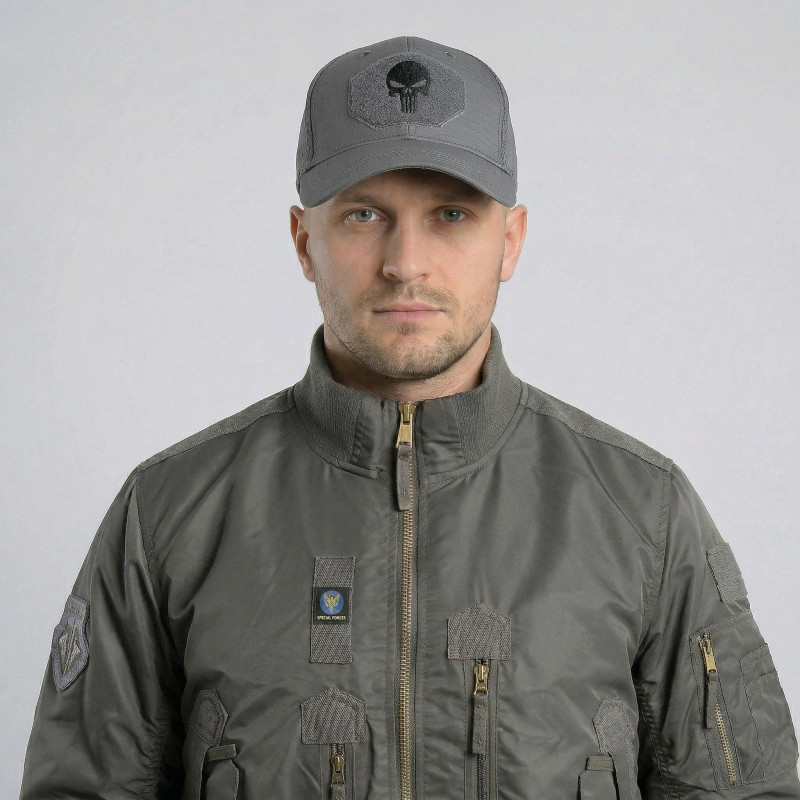Бейсболка на пів сіткою Vik-Tailor Punisher Rip-Stop, Grey