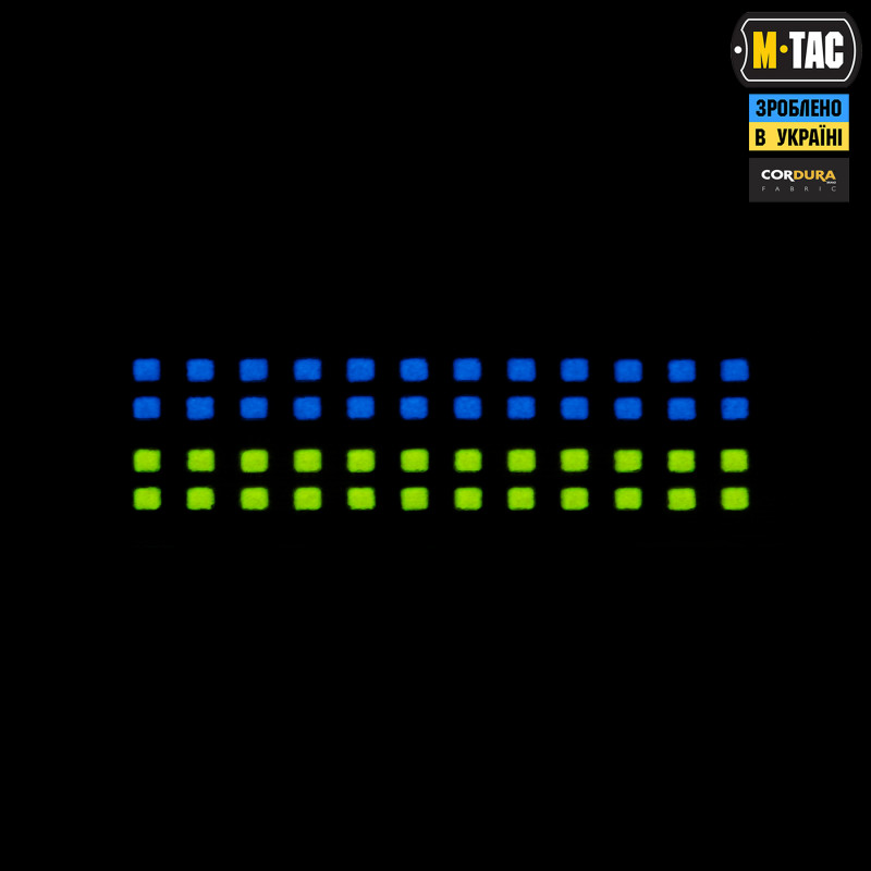M-Tac нашивка прапор України 25х80 Laser Cut Black/Yellow/Blue/GID