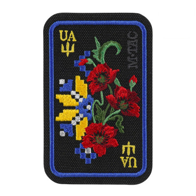 M-Tac нашивка Орнамент Мак (вишивка) Black/Yellow/Blue