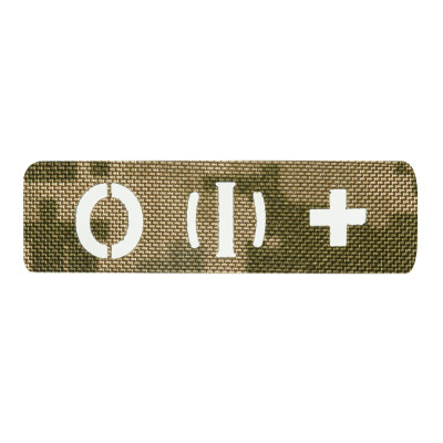 M-Tac нашивка група крові O (I) + наскрізна Laser Cut 25х80 MM14
