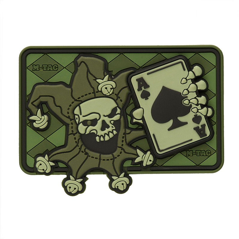 M-Tac нашивка Joker Skull 3D PVC Olive