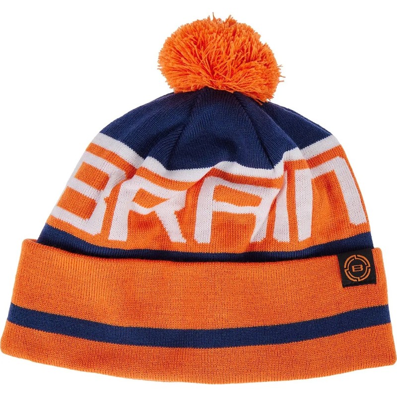 Шапка Brain з помпоном Blue/orange