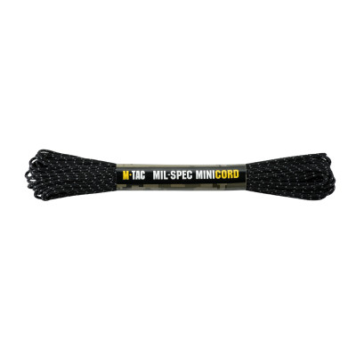 M-Tac паракорд Minicord Mil-Spec 15m Black Reflective