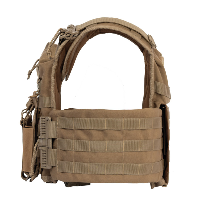 Плитоноска тактична Vik-Tailor з підсумками MOLLE, Coyote