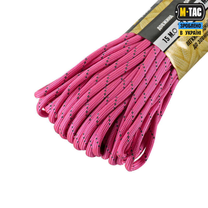 M-Tac паракорд 550 type III Neon Pink Reflective 30м M-Tac паракорд 550 type III Neon Pink Reflective 30м