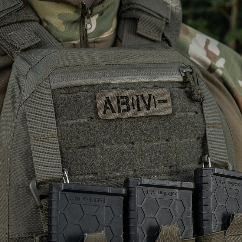 M-Tac нашивка група крові AB (IV) - наскрізна Laser Cut 25х80 Ranger Green M-Tac нашивка група крові AB (IV) - наскрізна Laser Cut 25х80 Ranger Green