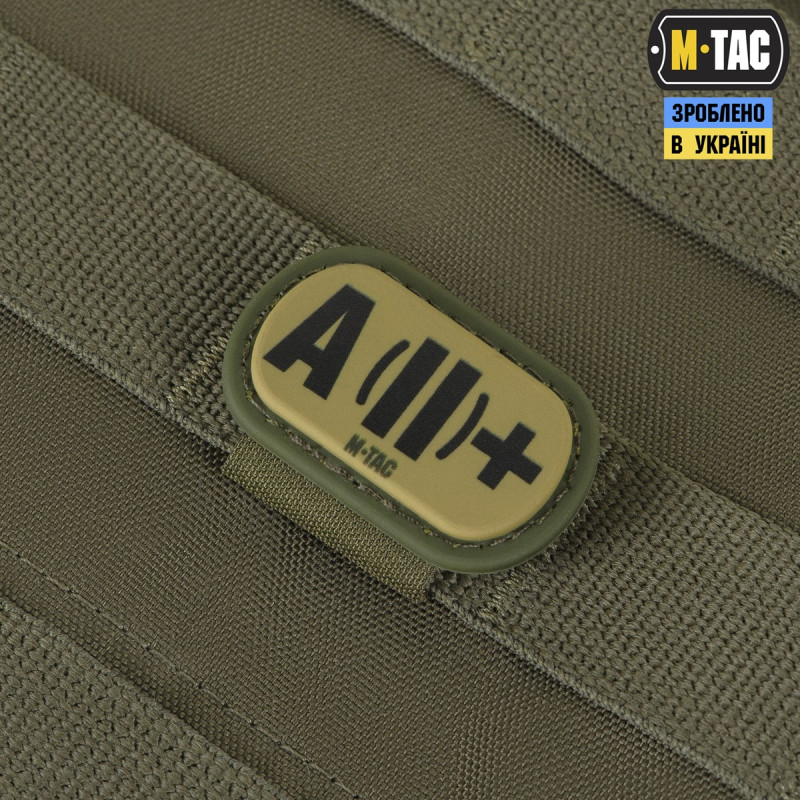 M-Tac MOLLE Patch група крові A (II) + PVC Ranger Green