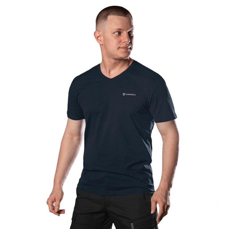 Футболка Totem V-neck Темно-синя 8282