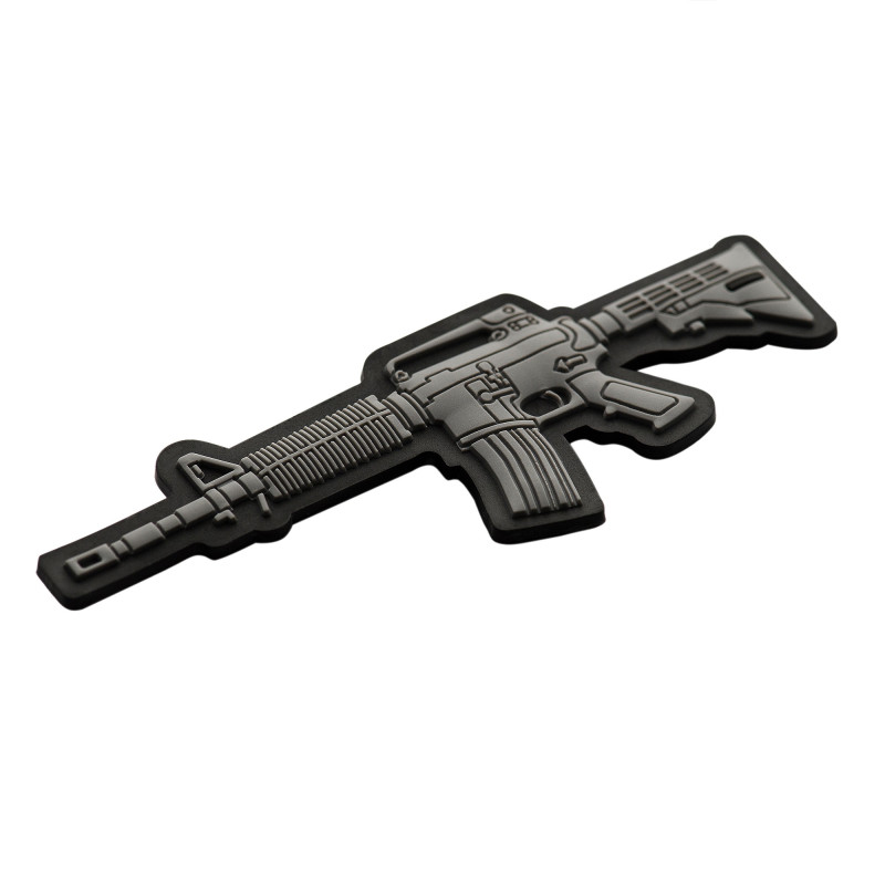 M-Tac нашивка M4A1 3D ПВХ сіра