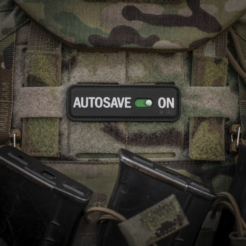 M-Tac нашивка Autosave PVC Black