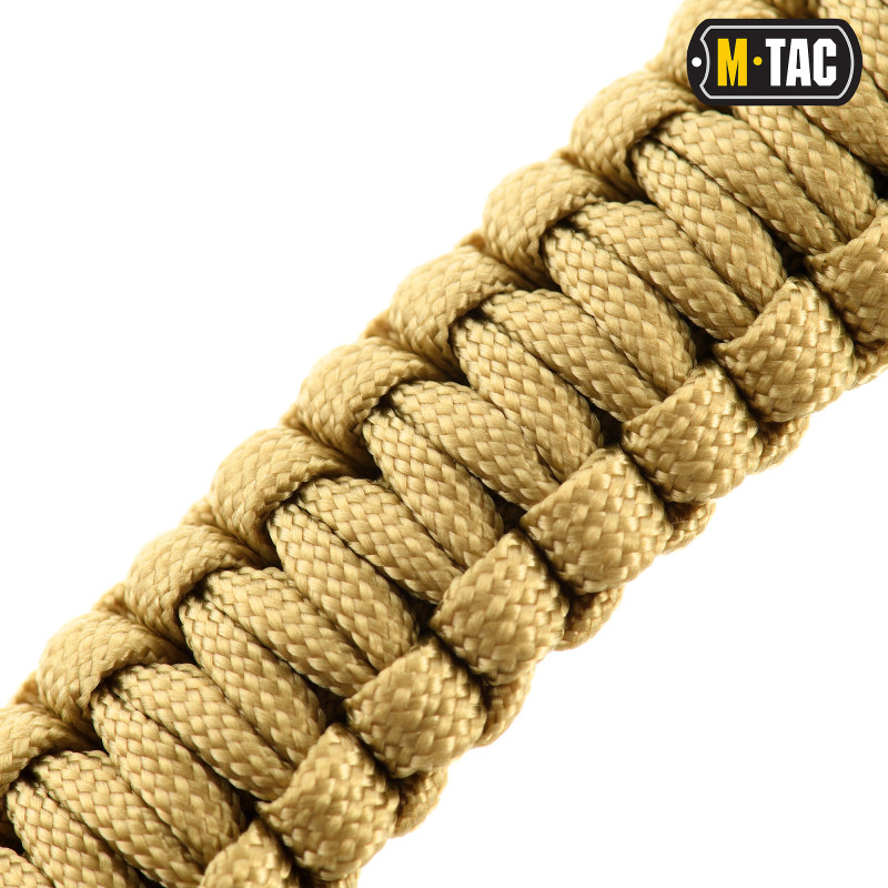 M-Tac браслет паракорд з іскровисікателем, компасом і свистком Tan M-Tac браслет паракорд з іскровисікателем, компасом і свистком Tan