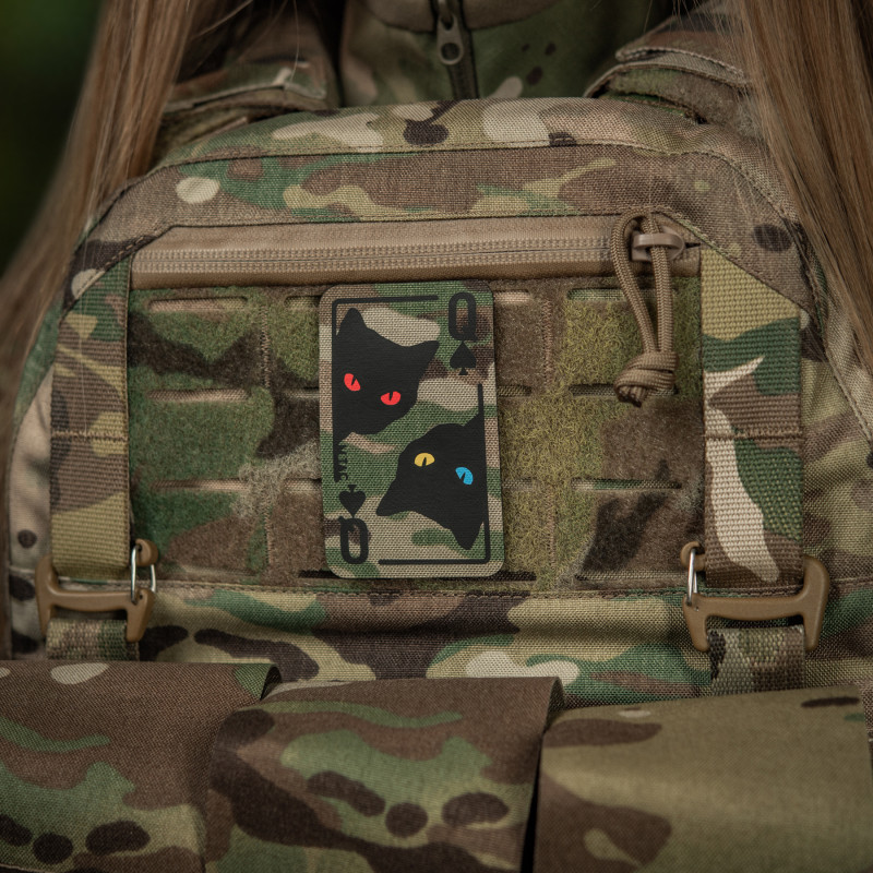 M-Tac нашивка Queen of spades Multicam/Black