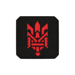 M-Tac нашивка Тризуб (стилізація) Laser Cut мала Black/Red