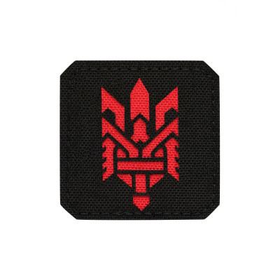 M-Tac нашивка Тризуб (стилізація) Laser Cut мала Black/Red