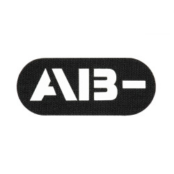 M-Tac нашивка група крові AB- наскрізна Laser Cut Black