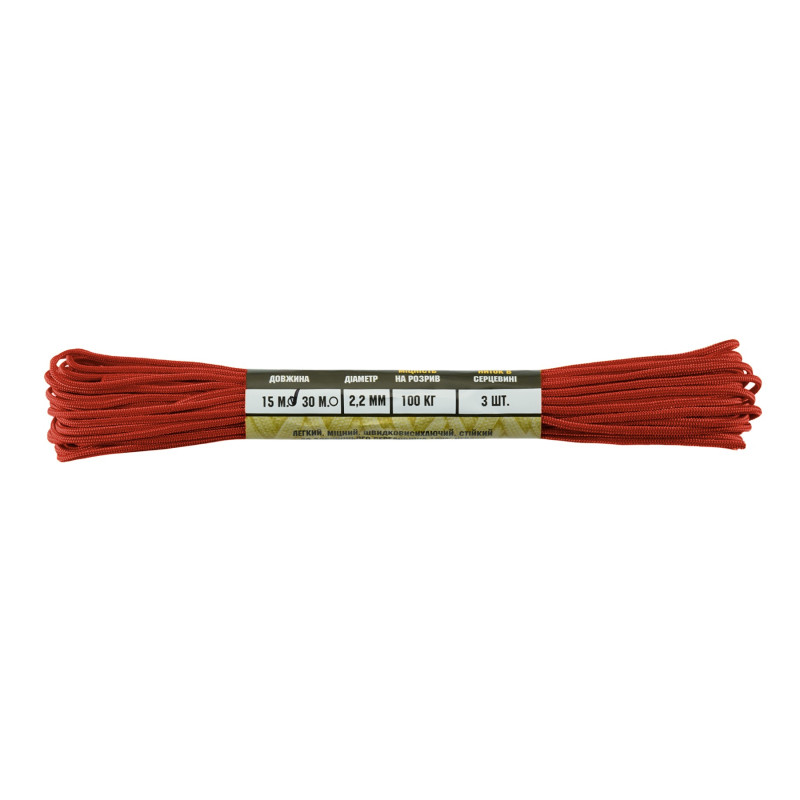 M-Tac паракорд Minicord Red 15м
