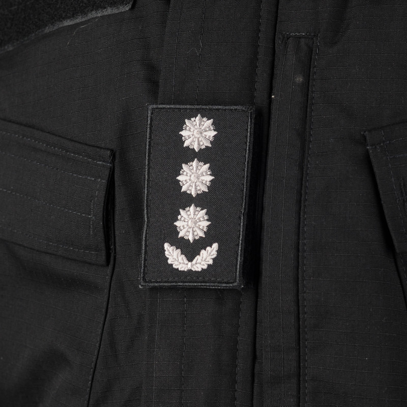 Погони Полковник Поліції (пара) на липучці чорні 10х5см