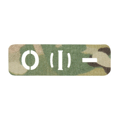 M-Tac нашивка група крові O (I) - наскрізна Laser Cut 25х80 Multicam