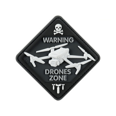 M-Tac нашивка Drone Zone PVC Black