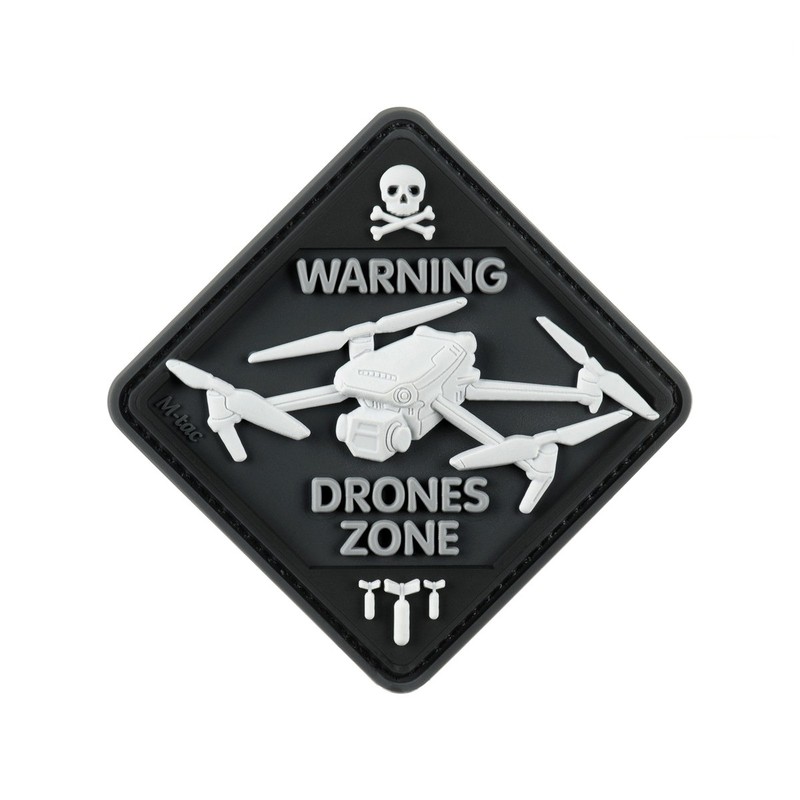 M-Tac нашивка Drone Zone PVC Black