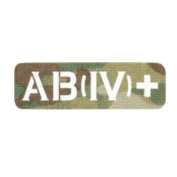 M-Tac нашивка група крові AB (IV) + наскрізна Laser Cut 25х80 Multicam
