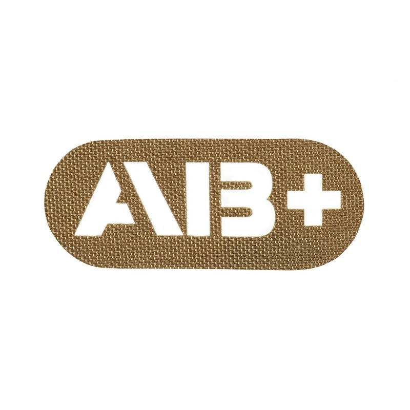 M-Tac нашивка група крові AB+ наскрізна Laser Cut Coyote