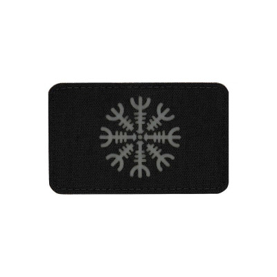 M-Tac нашивка шолом Жаху горизонтальна Laser Cut Black/Grey