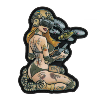 M-Tac нашивка girl №6 PVC Hooligan Olive V2