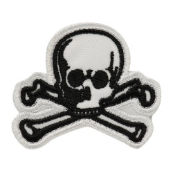 M-Tac нашивка Old Skull біла
