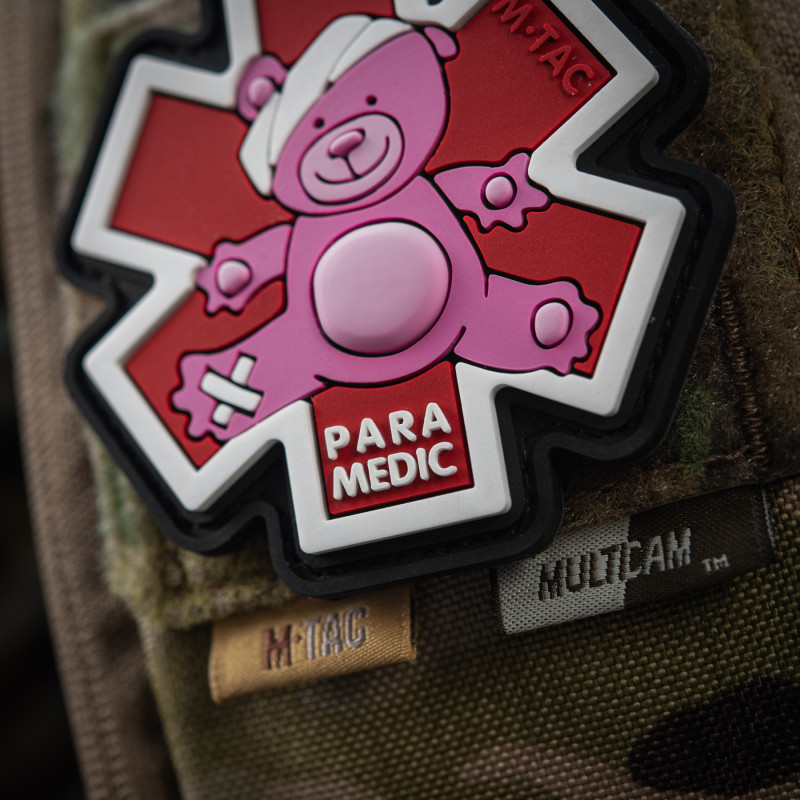 M-Tac нашивка Paramedic Медвідь (PVC) Pink/Black M-Tac нашивка Paramedic Медвідь (PVC) Pink/Black