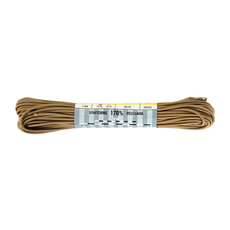 M-Tac паракорд Shock-Cord 3 mm Coyote 15м