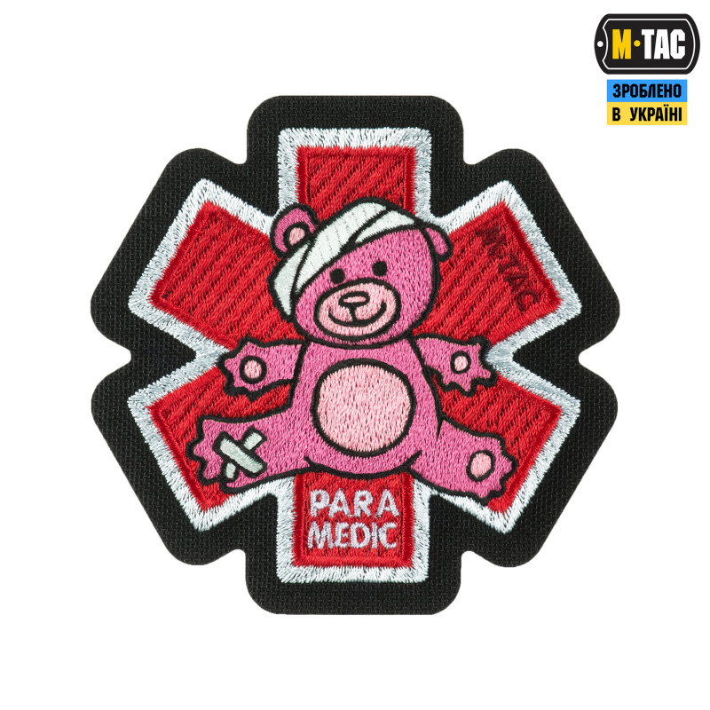 M-Tac нашивка Paramedic Медвідь (вишивка) Pink/Black M-Tac нашивка Paramedic Медвідь (вишивка) Pink/Black
