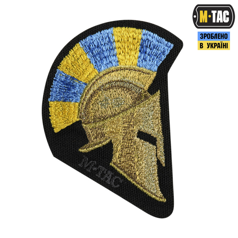 M-Tac нашивка Spartan Helmet UA (вишивка) Black M-Tac нашивка Spartan Helmet UA (вишивка) Black